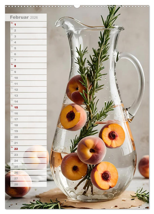 Vitalität im Glas - Erfrischende Momente mit Infused Water Kreationen (CALVENDO Premium Wandkalender 2026)
