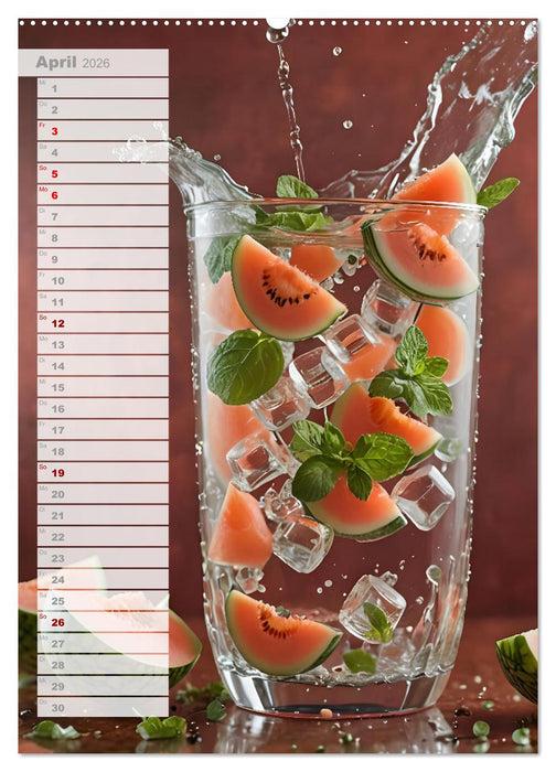 Vitalität im Glas - Erfrischende Momente mit Infused Water Kreationen (CALVENDO Premium Wandkalender 2026)