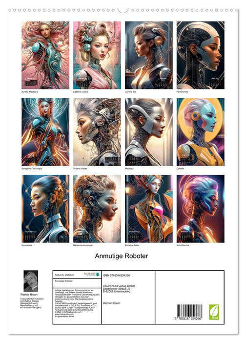 Anmutige Roboter (CALVENDO Premium Wandkalender 2026)