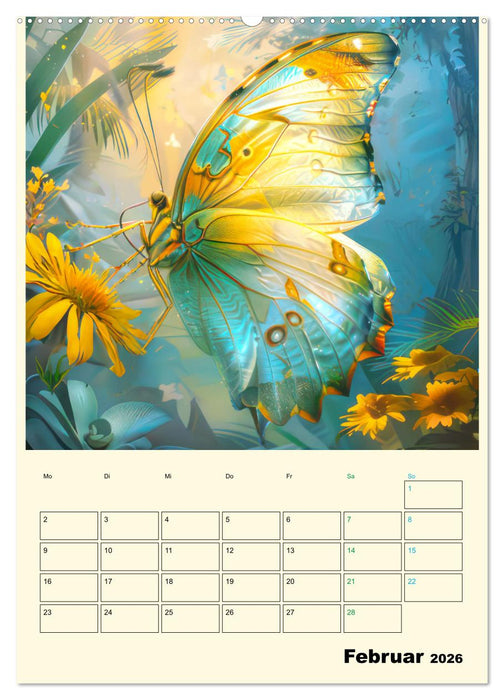 Schmetterlinge der Fantasie entsprungen - Planer (CALVENDO Premium Wandkalender 2026)