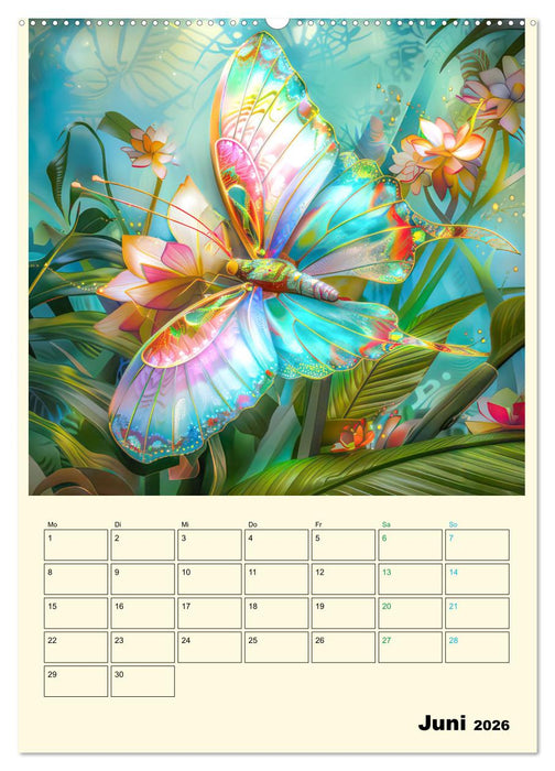 Schmetterlinge der Fantasie entsprungen - Planer (CALVENDO Premium Wandkalender 2026)