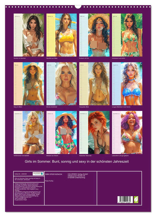 Girls im Sommer. Bunt, sonnig und sexy in der schönsten Jahreszeit (CALVENDO Wandkalender 2026)