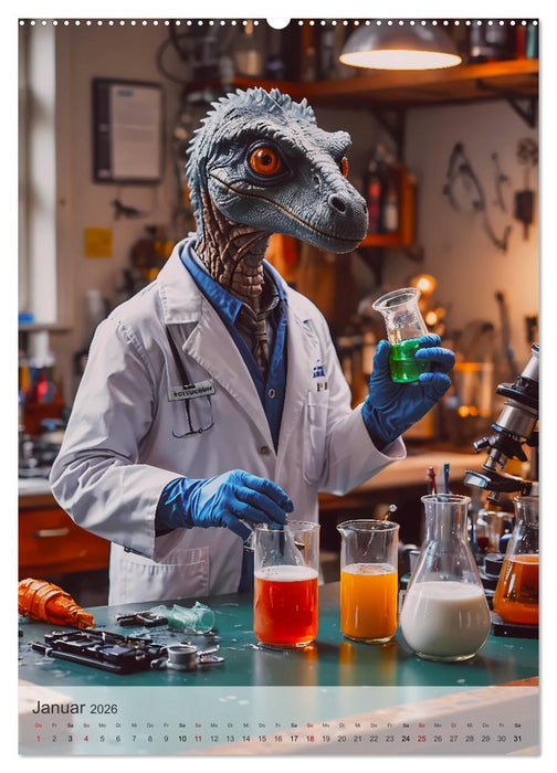 Jurassic Alltag - Dinos überall (CALVENDO Premium Wandkalender 2026)