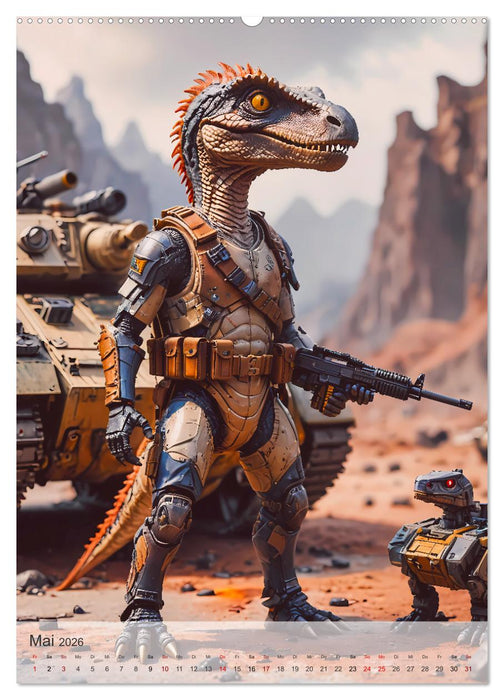 Jurassic Alltag - Dinos überall (CALVENDO Premium Wandkalender 2026)