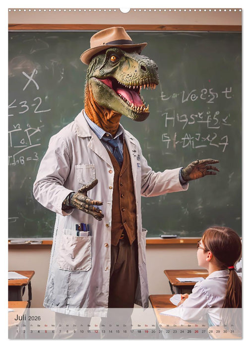 Jurassic Alltag - Dinos überall (CALVENDO Premium Wandkalender 2026)