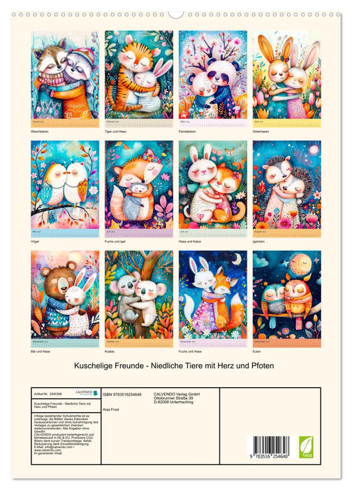 Kuschelige Freunde - Niedliche Tiere mit Herz und Pfoten (CALVENDO Premium Wandkalender 2026)