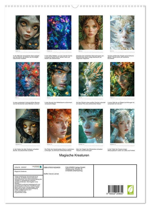 Magische Kreaturen (CALVENDO Premium Wandkalender 2026)