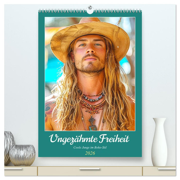 Ungezähmte Freiheit. Coole Jungs im Boho-Stil (CALVENDO Premium Wandkalender 2026)