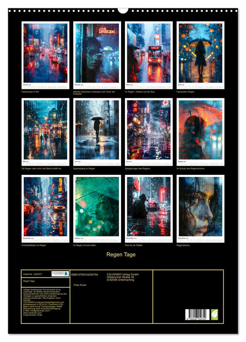 Regen Tage (CALVENDO Wandkalender 2026)