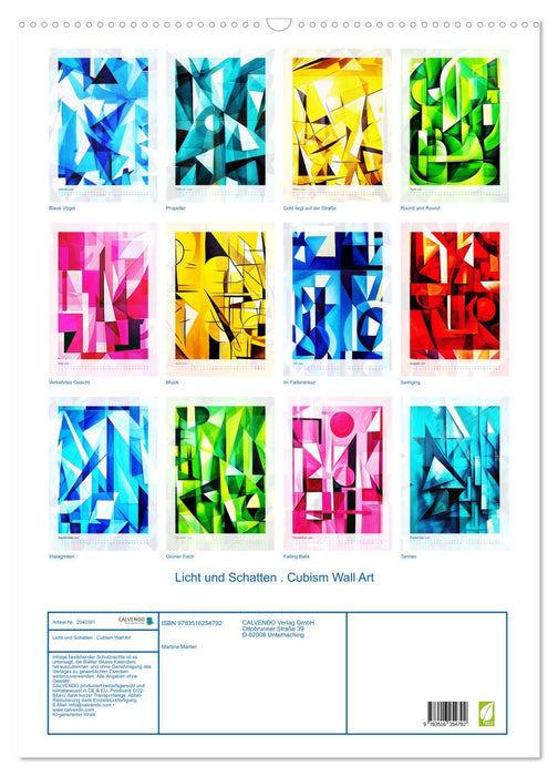 Licht und Schatten . Cubism Wall Art (CALVENDO Wandkalender 2026)