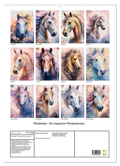 Pferdeliebe - Ein magischer Pferdekalender (CALVENDO Wandkalender 2026)