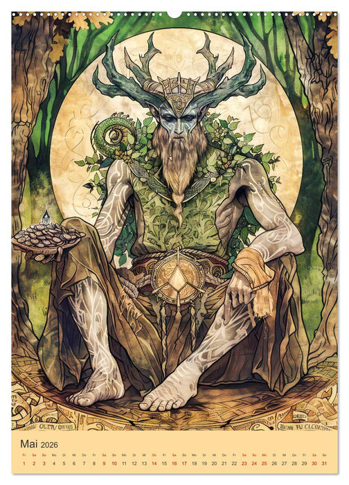Mystik der Kelten - Faszinierende Welt keltischer Mythen und Götter (CALVENDO Premium Wandkalender 2026)