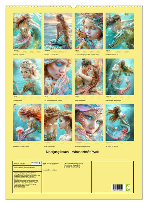 Meerjungfrauen - Märchenhafte Welt (CALVENDO Wandkalender 2026)