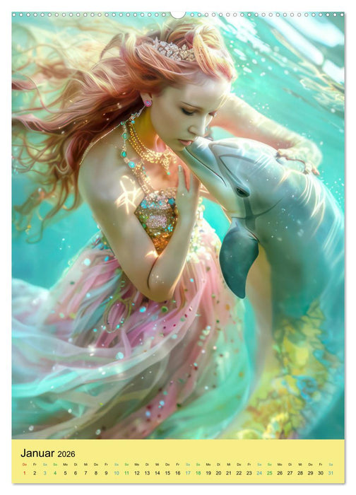 Meerjungfrauen - Märchenhafte Welt (CALVENDO Wandkalender 2026)