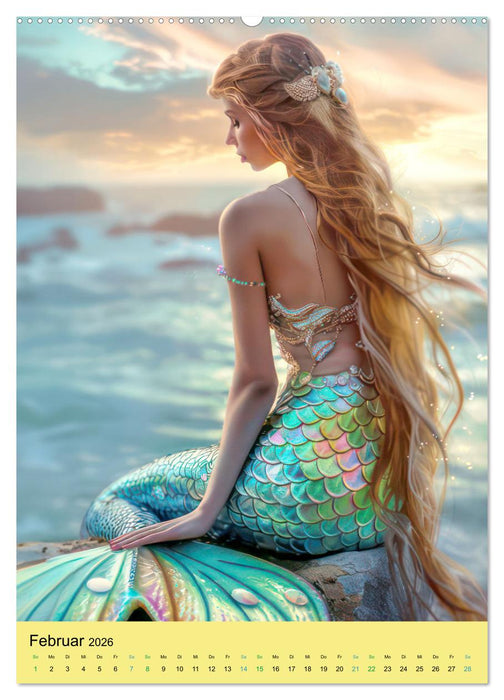 Meerjungfrauen - Märchenhafte Welt (CALVENDO Wandkalender 2026)