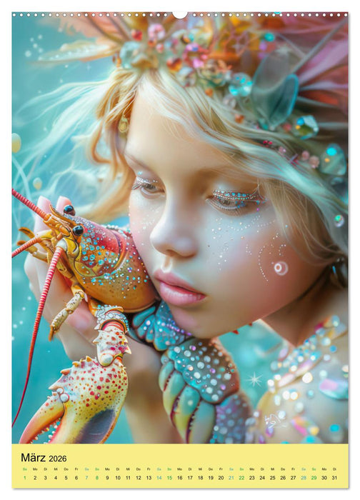 Meerjungfrauen - Märchenhafte Welt (CALVENDO Wandkalender 2026)