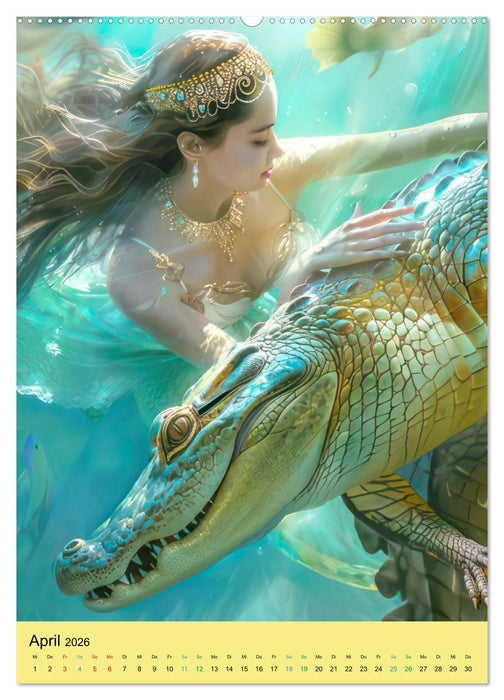 Meerjungfrauen - Märchenhafte Welt (CALVENDO Wandkalender 2026)