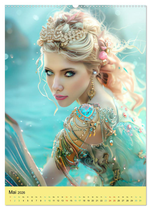 Meerjungfrauen - Märchenhafte Welt (CALVENDO Wandkalender 2026)