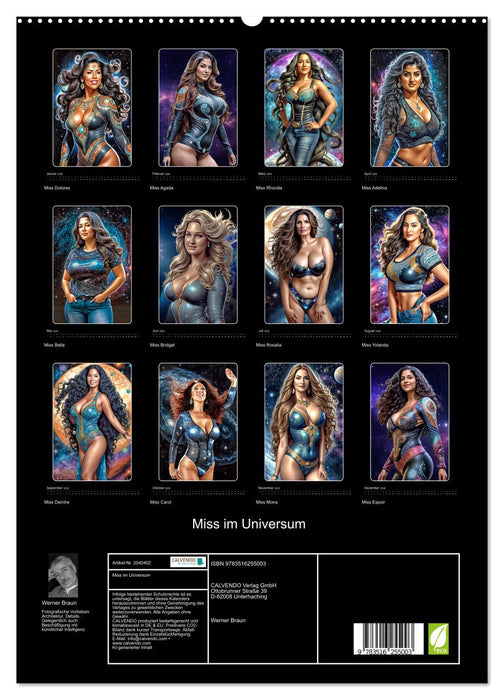 Miss im Universum (CALVENDO Premium Wandkalender 2026)