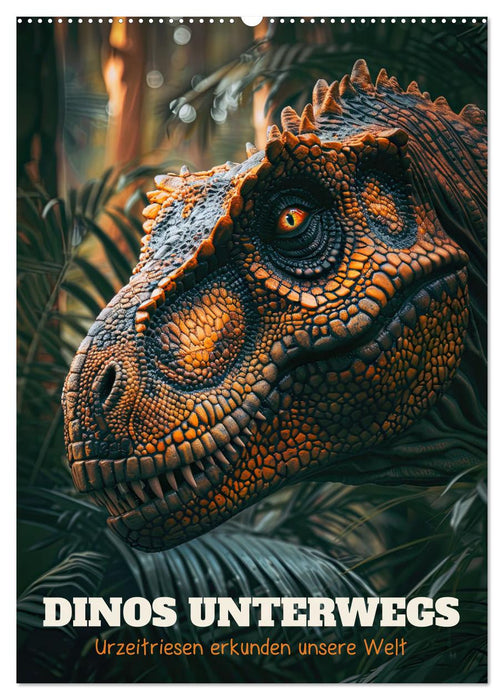 Dinos unterwegs: Urzeitriesen erkunden unsere Welt (CALVENDO Wandkalender 2026)