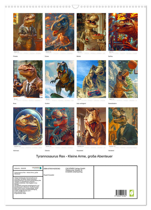 Tyrannosaurus Rex - Kleine Arme, große Abenteuer (CALVENDO Wandkalender 2026)