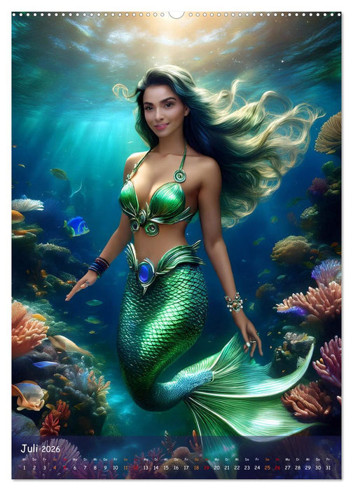 MEERJUNGFRAUEN Treffen (CALVENDO Premium Wandkalender 2026)