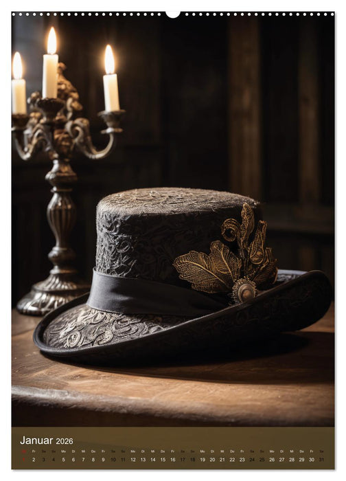 Historische Hüte - stilvoll und elegant (CALVENDO Premium Wandkalender 2026)
