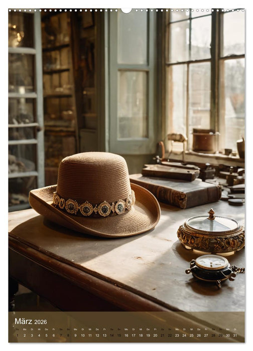 Historische Hüte - stilvoll und elegant (CALVENDO Premium Wandkalender 2026)