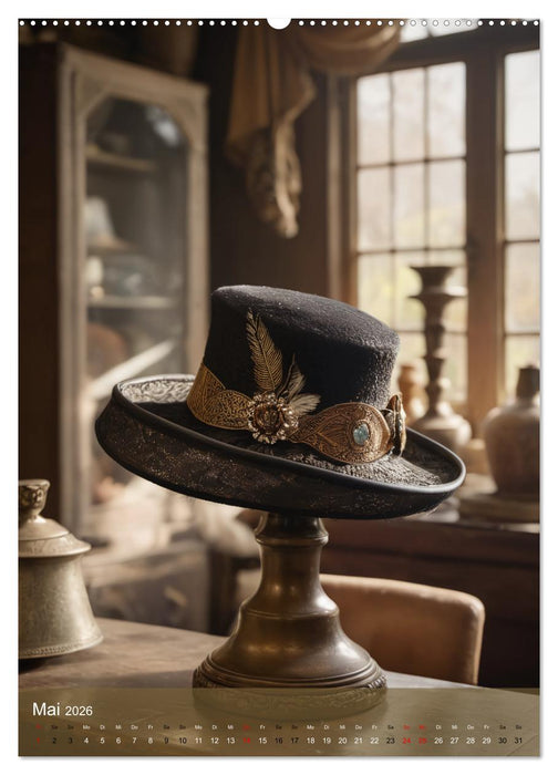 Historische Hüte - stilvoll und elegant (CALVENDO Premium Wandkalender 2026)