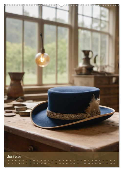 Historische Hüte - stilvoll und elegant (CALVENDO Premium Wandkalender 2026)