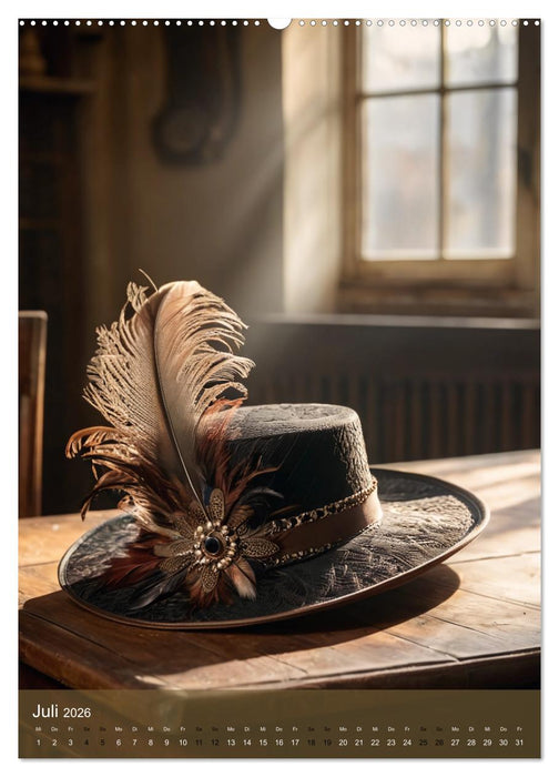 Historische Hüte - stilvoll und elegant (CALVENDO Premium Wandkalender 2026)