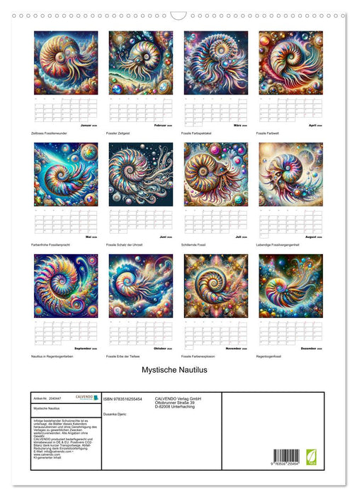 Mystische Nautilus (CALVENDO Wandkalender 2026)