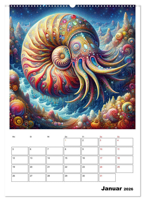 Mystische Nautilus (CALVENDO Wandkalender 2026)