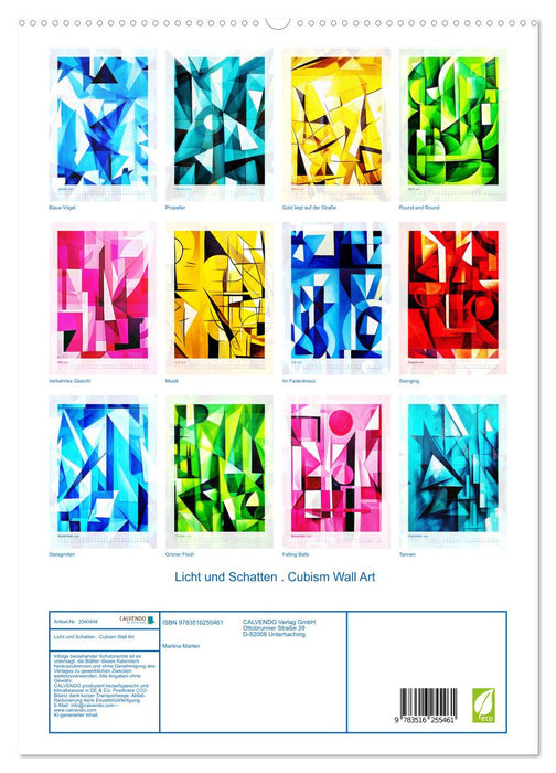 Licht und Schatten . Cubism Wall Art (CALVENDO Premium Wandkalender 2026)