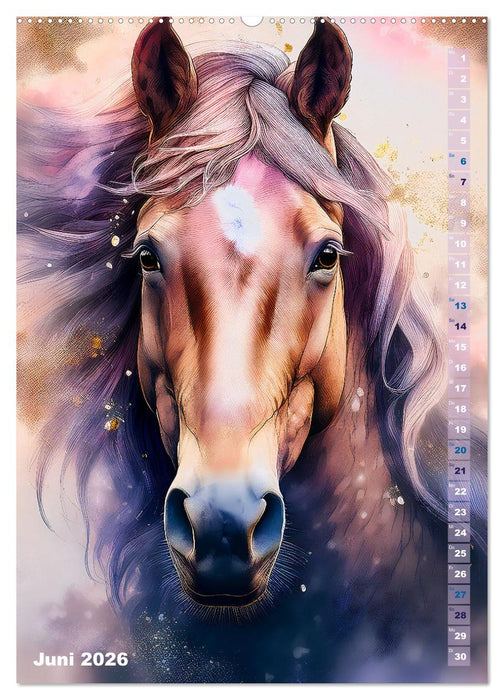 Pferdeliebe - Ein magischer Pferdekalender (CALVENDO Premium Wandkalender 2026)