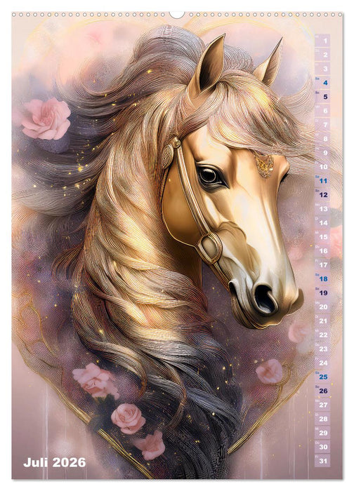 Pferdeliebe - Ein magischer Pferdekalender (CALVENDO Premium Wandkalender 2026)