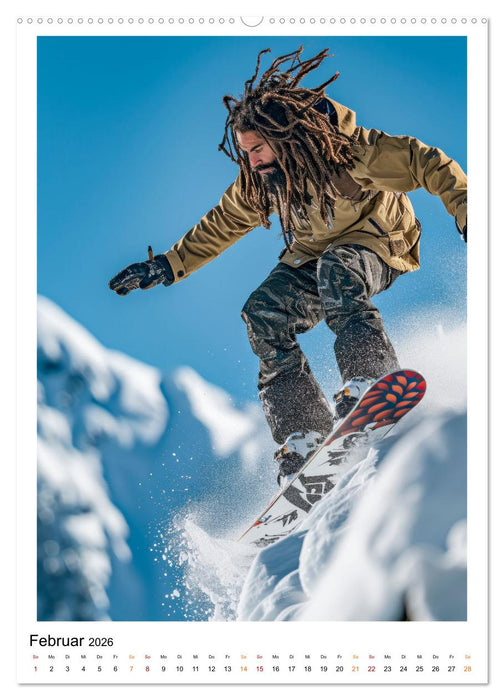 Snowboarden - coole Tage (CALVENDO Wandkalender 2026)