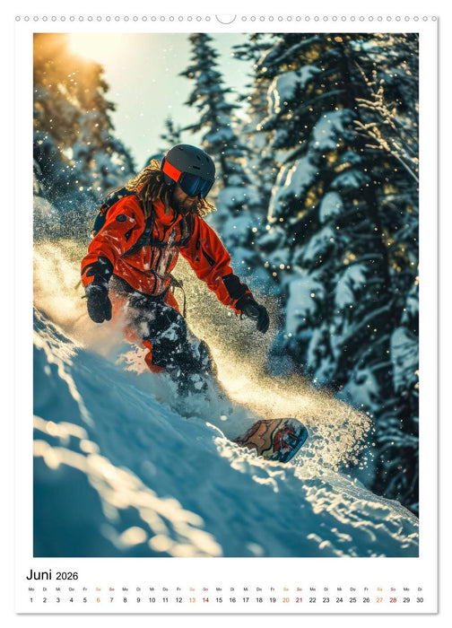 Snowboarden - coole Tage (CALVENDO Wandkalender 2026)