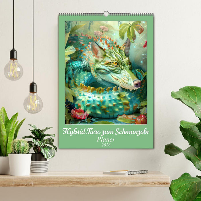 Hybrid Tiere zum Schmunzeln - Planer (CALVENDO Wandkalender 2026)