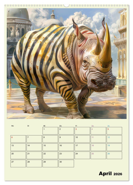 Hybrid Tiere zum Schmunzeln - Planer (CALVENDO Wandkalender 2026)