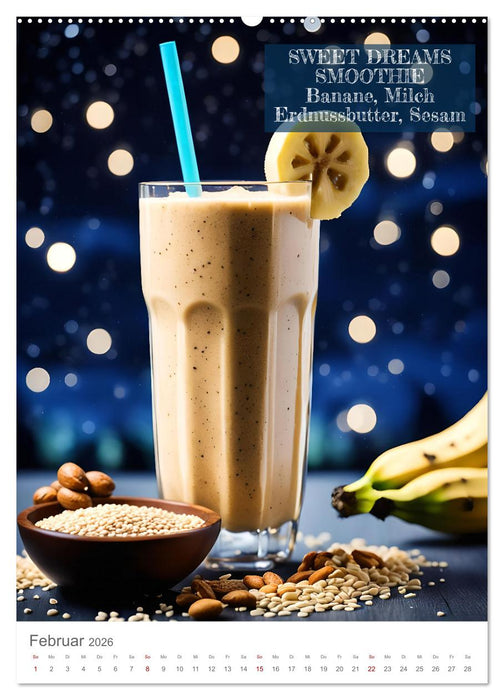 Vitamine im Glas - Gesunde Smoothie Kreationen (CALVENDO Premium Wandkalender 2026)