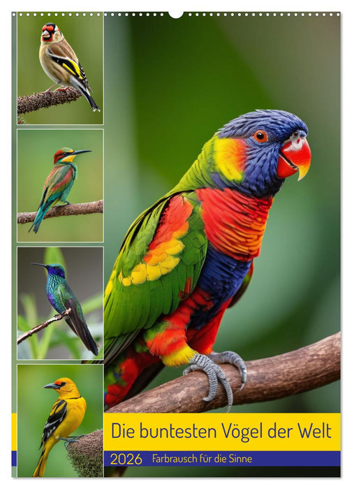 Die buntesten Vögel der Welt (CALVENDO Wandkalender 2026)