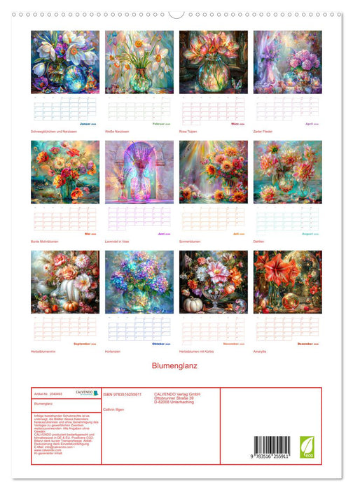 Blumenglanz (CALVENDO Premium Wandkalender 2026)