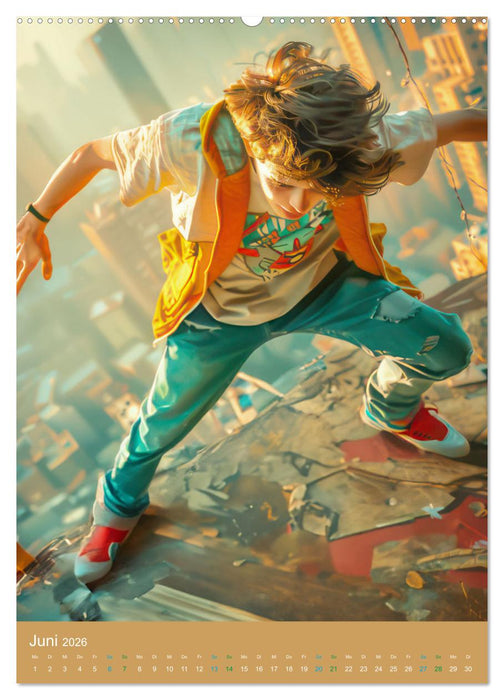 Urbanes Freerunning (CALVENDO Premium Wandkalender 2026)