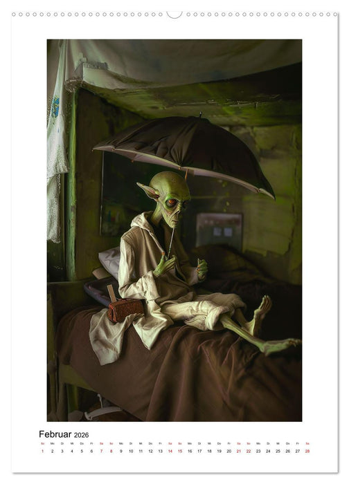 Berühmte Gemälde außerirdisch gut (CALVENDO Wandkalender 2026)