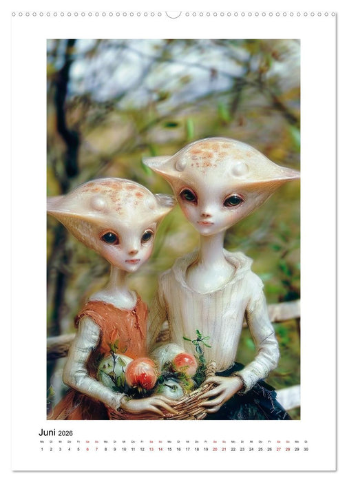 Berühmte Gemälde außerirdisch gut (CALVENDO Wandkalender 2026)