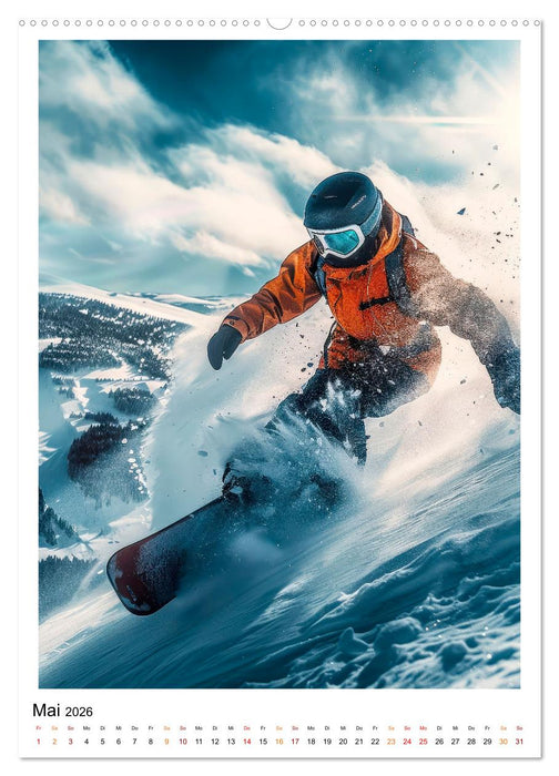 Snowboarden - coole Tage (CALVENDO Premium Wandkalender 2026)