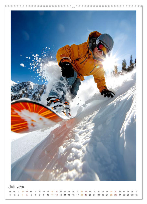 Snowboarden - coole Tage (CALVENDO Premium Wandkalender 2026)