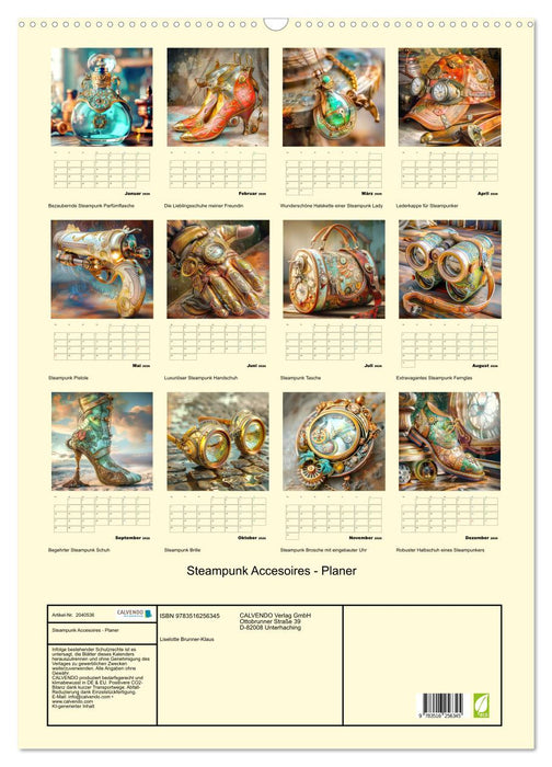 Steampunk Accesoires - Planer (CALVENDO Wandkalender 2026)