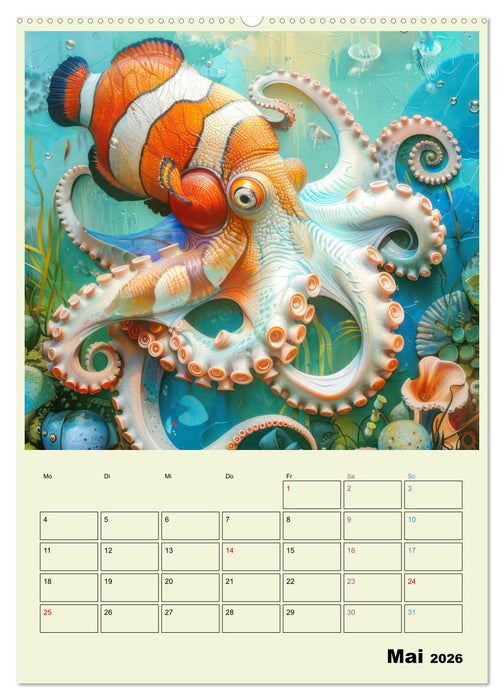 Hybrid Tiere zum Schmunzeln - Planer (CALVENDO Premium Wandkalender 2026)